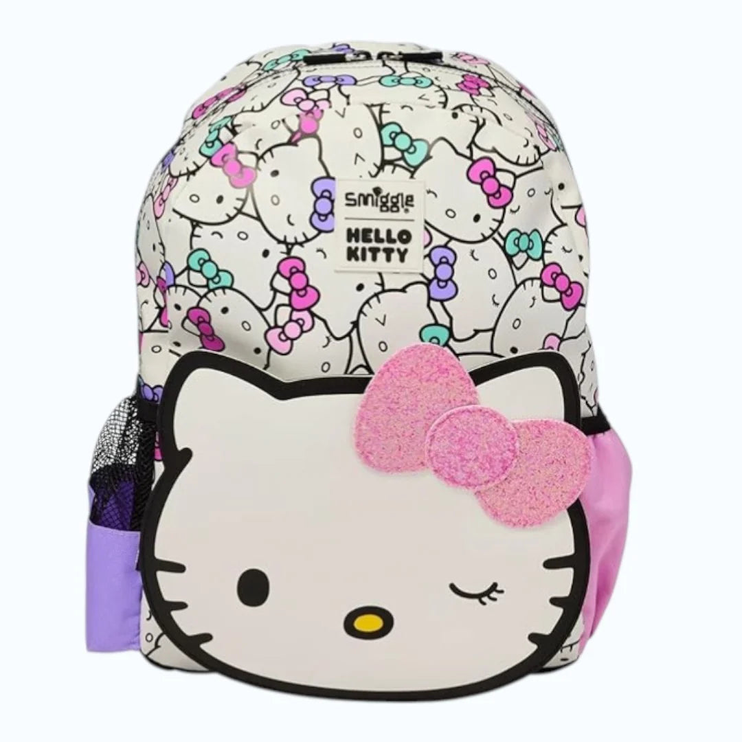 Smiggle Hello Kitty 14 Inch Kids School Backpack – Cute Bow Design | 3–7 Years