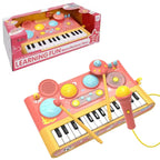Early Learning Piano Keyboard Toy Infant Toys – Electronic Music Set with Microphone, Lights & Educational Modes