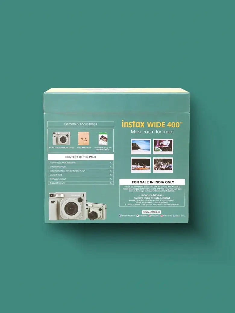 Fujifilm Instax Wide 400 Instant Camera Starter Kit Black