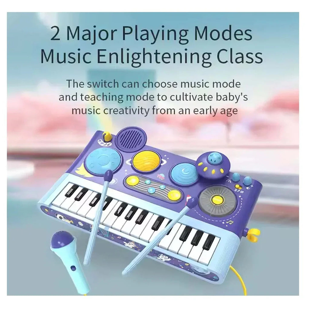 Early Learning Piano Keyboard Toy Infant Toys – Electronic Music Set with Microphone, Lights & Educational Modes
