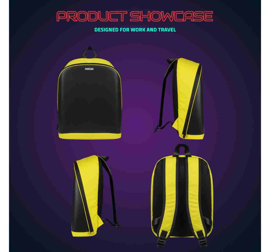 Hookaba Urban Buzz Yellow LED 16.8 Ltr Backpack