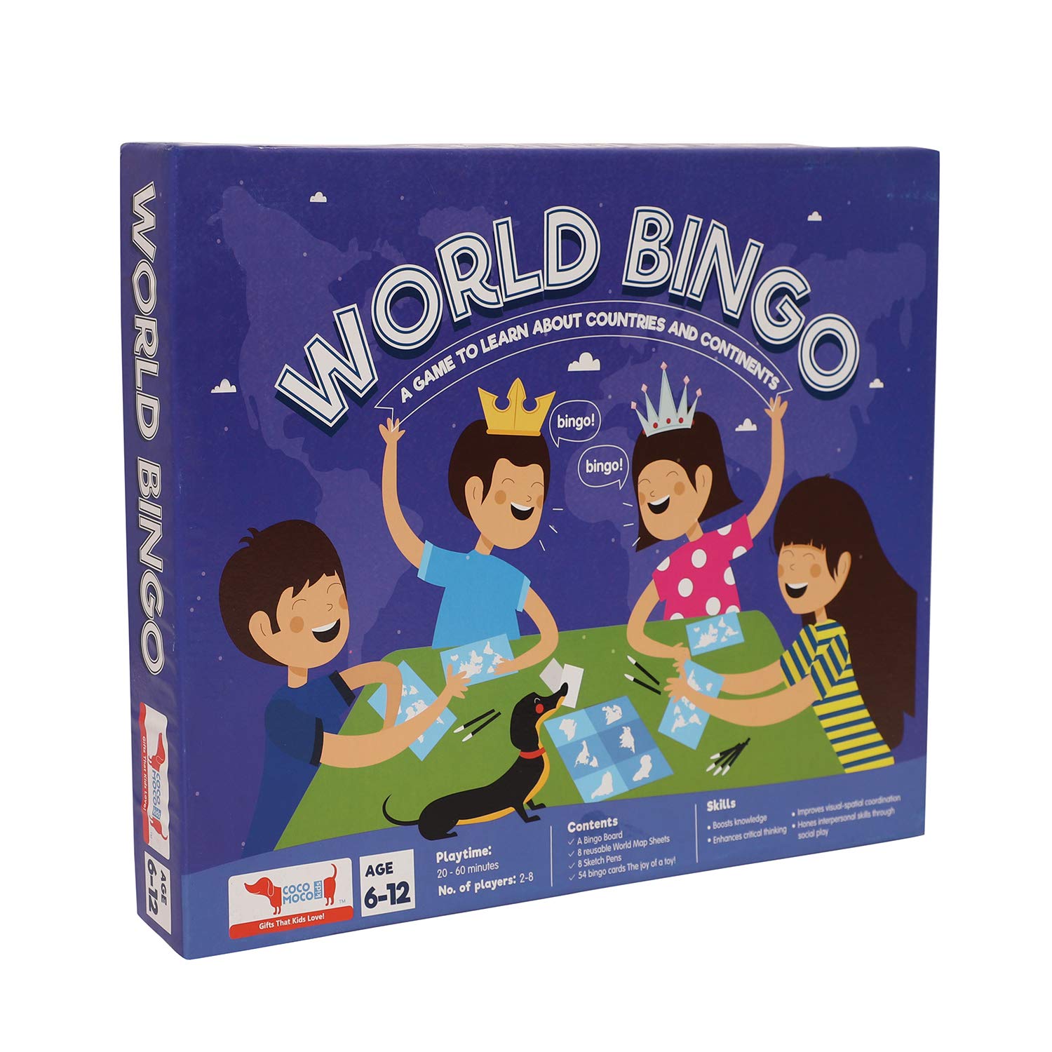 Cocomoco Kids World Bingo Geography Game For Kids Educational Toy Birthday R