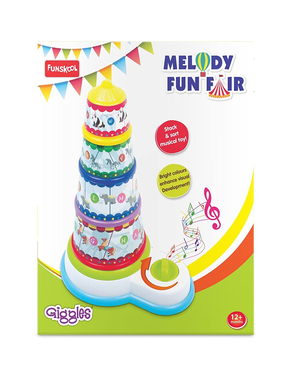 Funskool Giggles Melody Funfair , Multicolour Musical Stacking Toy
