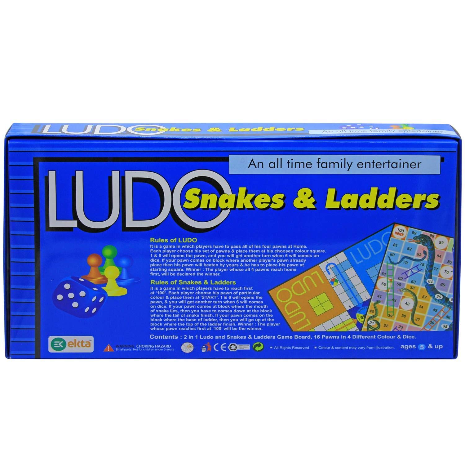 Ekta Ludo & Snakes And Ladder Board Game