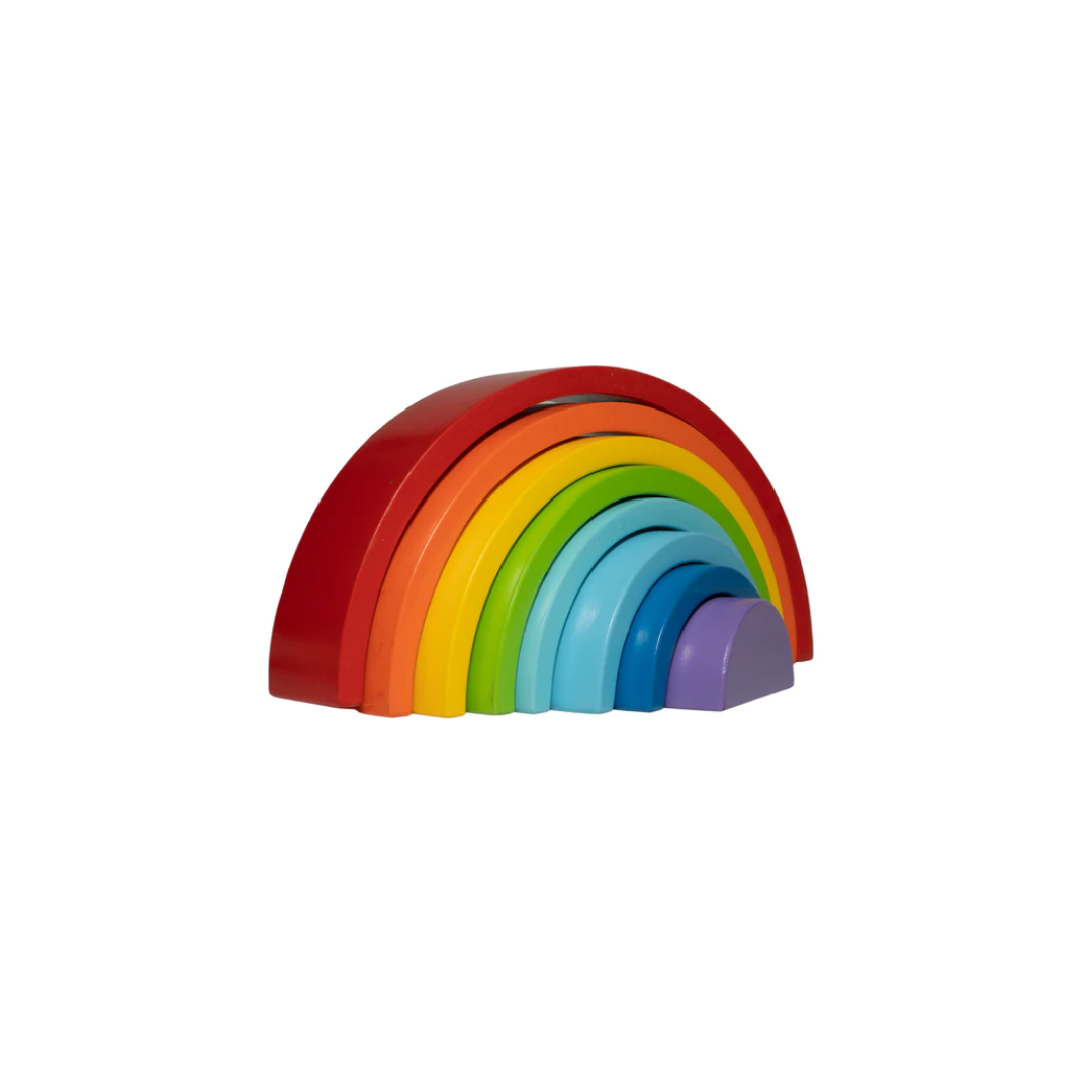 Bumbee Wooden Rainbow Blocks Stacker - 7 Pieces