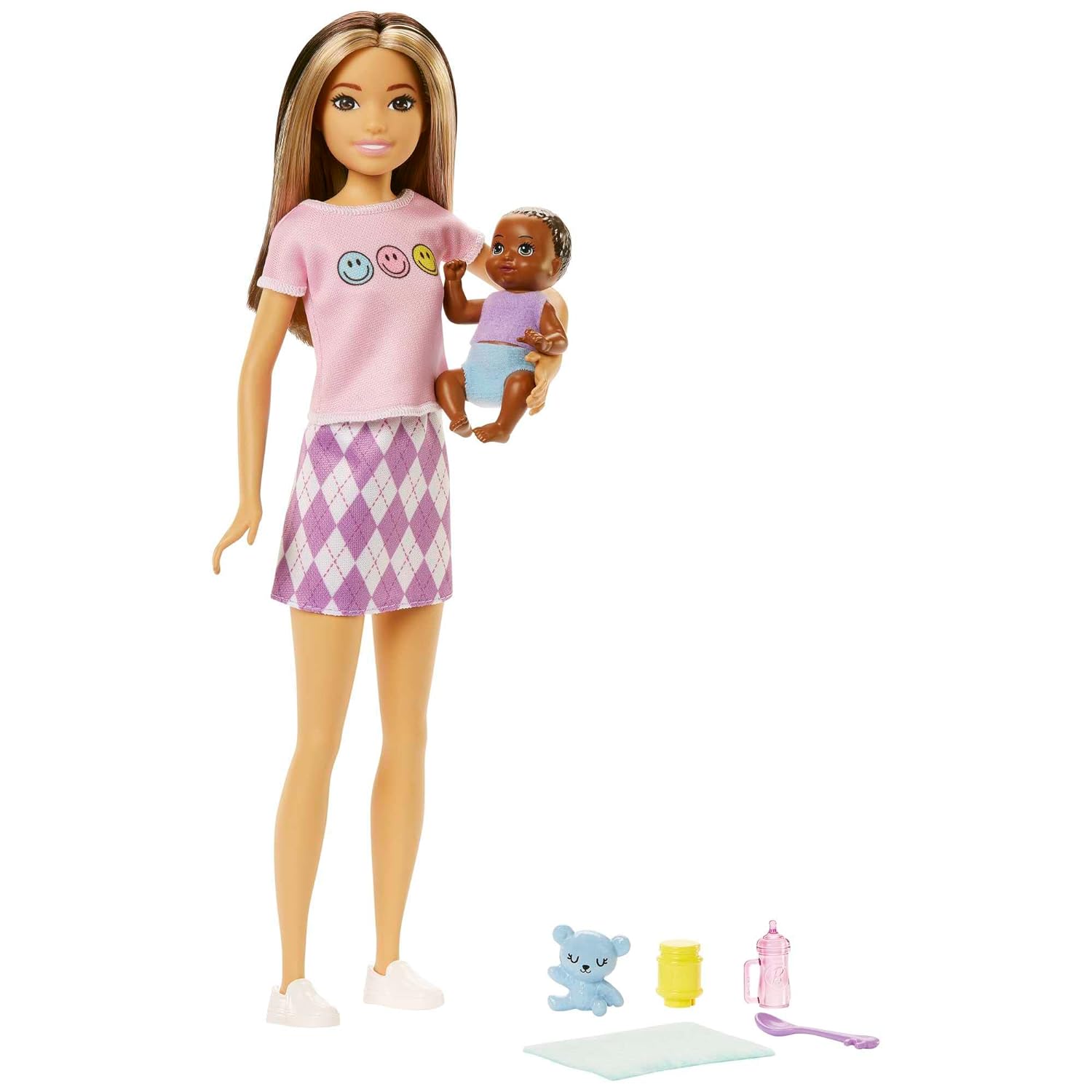 Barbie® Dolls and Accessories, Skipper™ Doll (Two-Tone Hair) with Baby Figure a