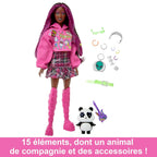 Barbie® Doll with Pet Panda, Extra, Kids Toys, Clothes and Accessories, Pink-St