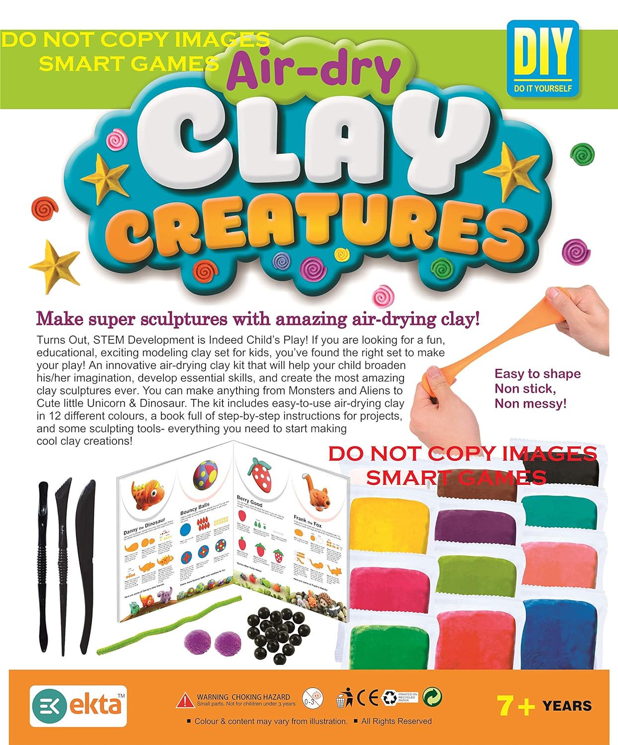 Ekta Air Dry Clay Creatures (Set- 2)