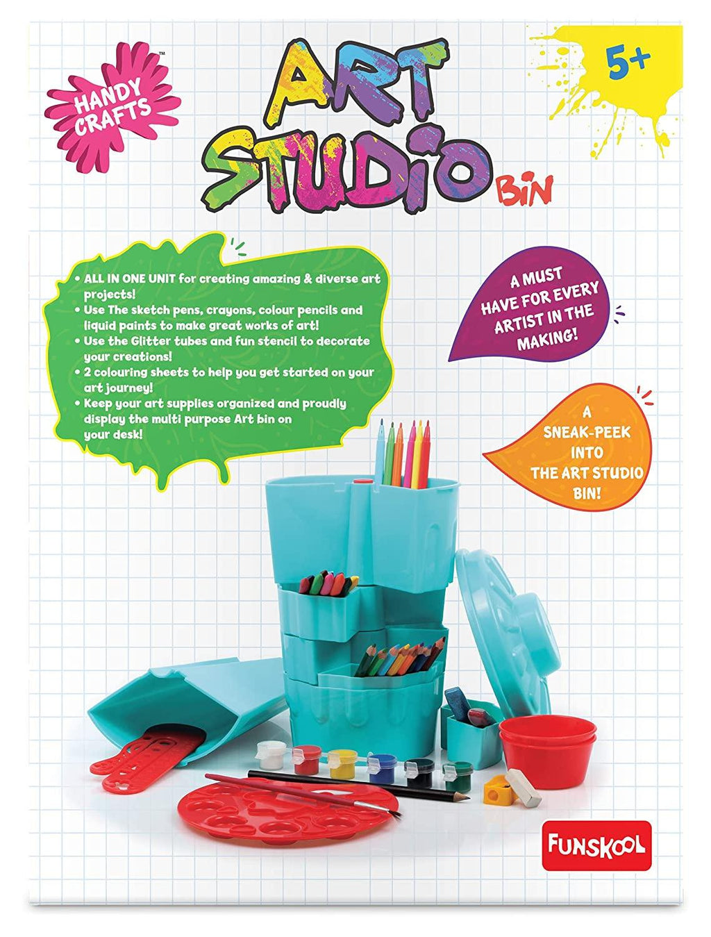 Funskool Handycrafts Art Studio Bin Art
