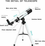 Rainbow Toys  Land & Sky 90X Zoom Astronomical  Refractor Telescope Optical Glass Metal Tube with Tripod Refracting TelescopeÂ 
