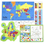 Imagimake Mapology India and World with Capitals and Flags of Country