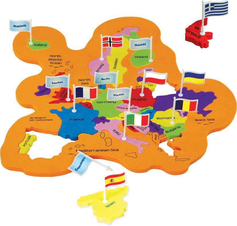 Imagimake Mapology World with Flags & Capitals- with Country Shaped PiecesÂ (86 Pieces)